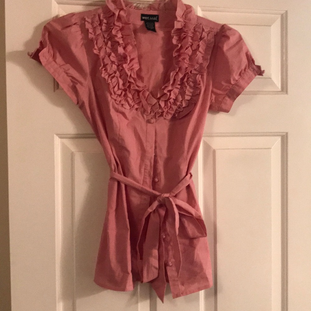 Wet Seal button up dressy shirt, sz med